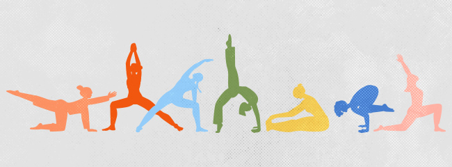 shadows of individuals in yoga poses