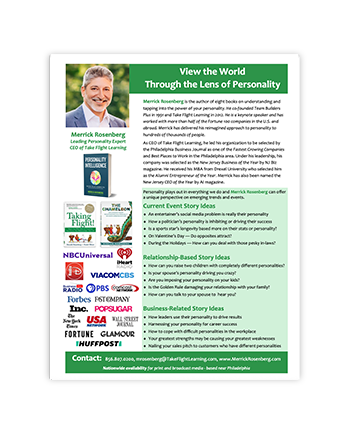 Merrick Rosenberg Media One-Sheet 2025