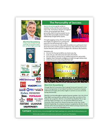 Merrick Rosenberg Speaker One Sheet