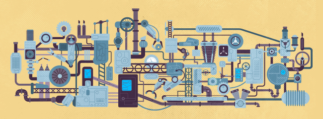 a complex looking machine